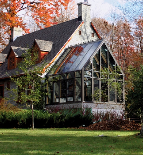 solarium 4 saisons avec toit en verre