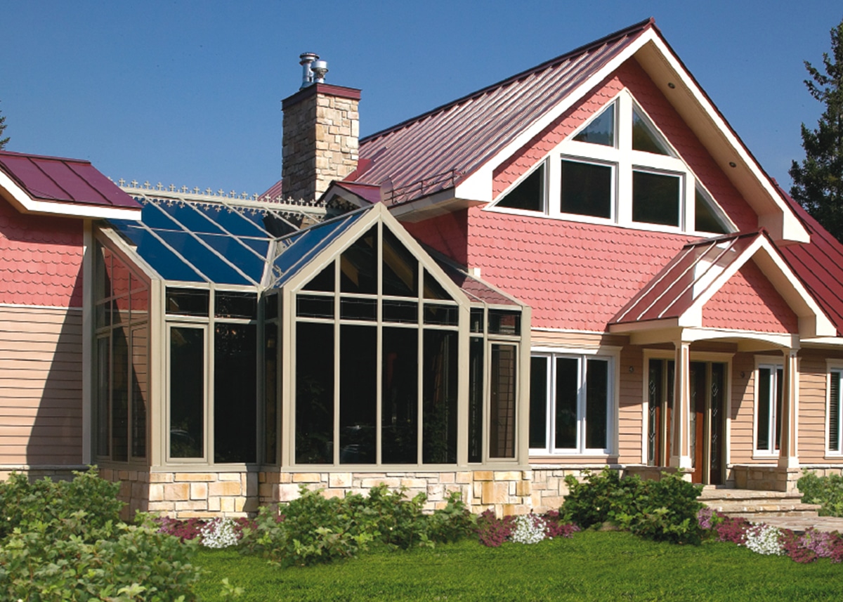 solarium sur mesure avec toit en verre