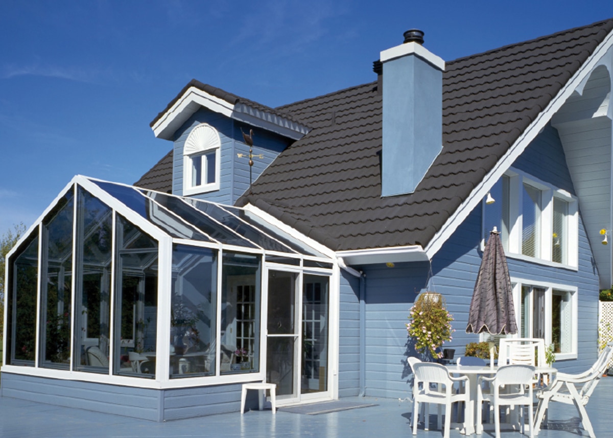 solarium sur mesure avec toit en verre