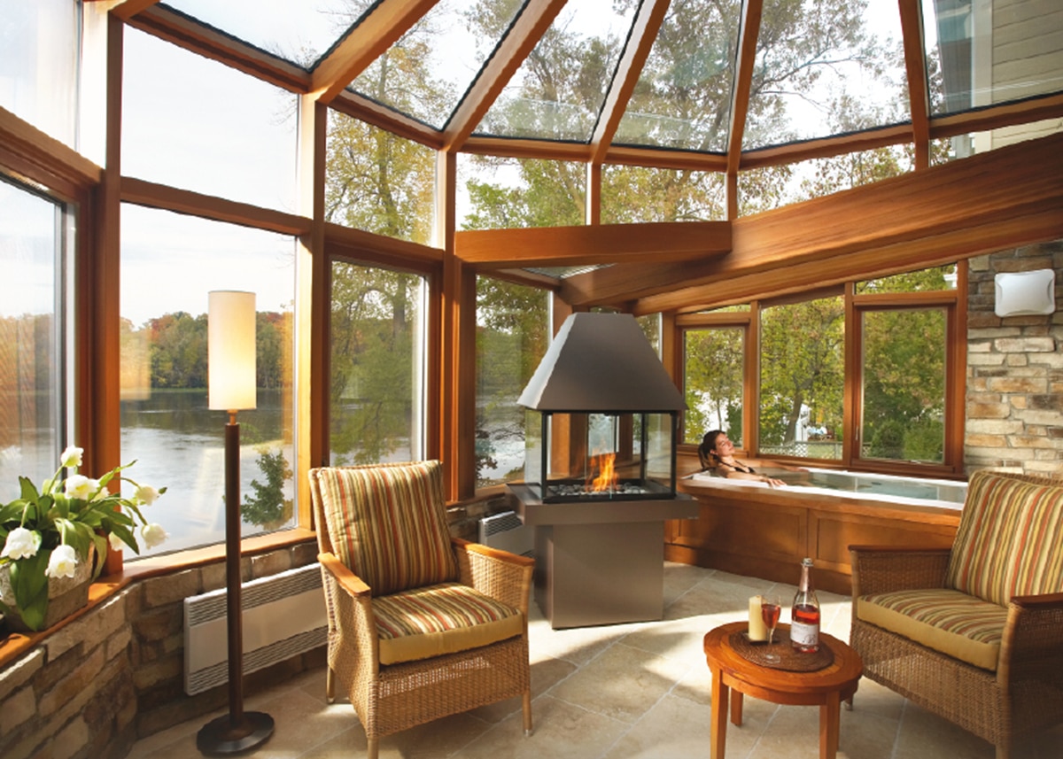 solarium sur mesure avec toit en verre