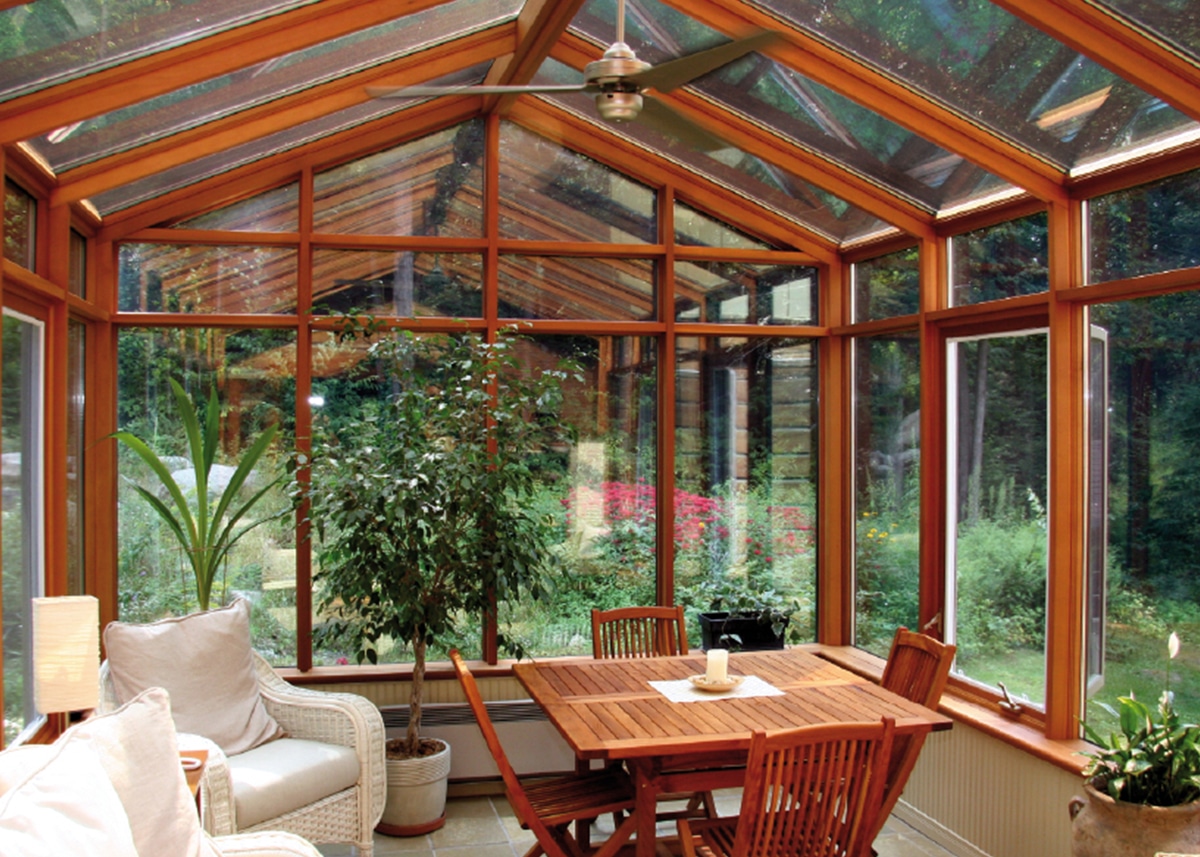 solarium sur mesure avec toit en verre