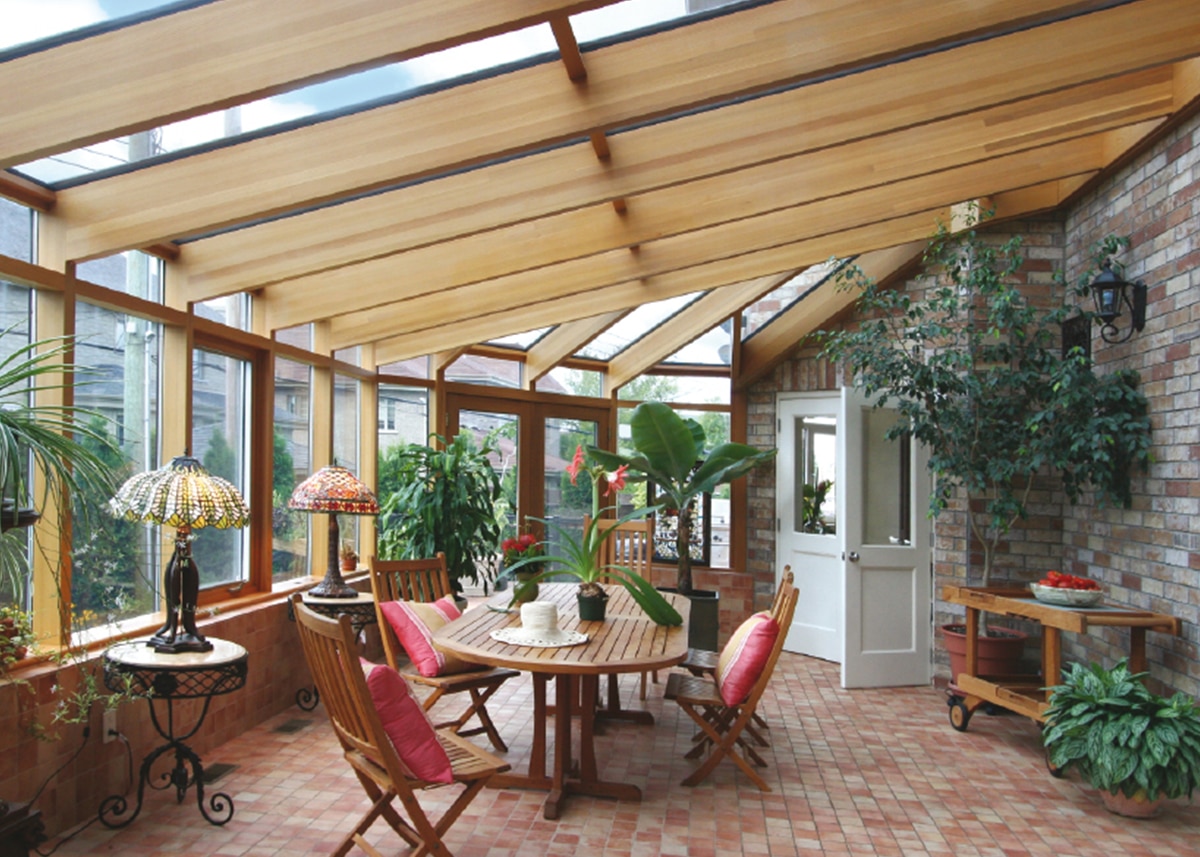 solarium sur mesure avec toit en verre