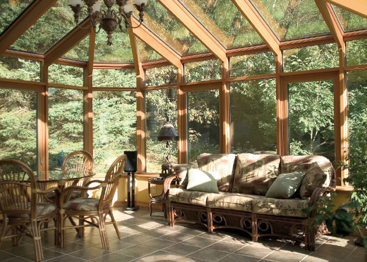 solarium sur mesure avec toit en verre