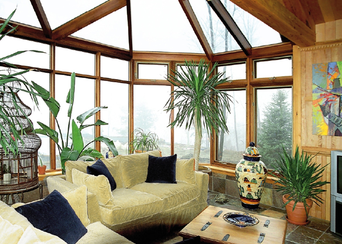 solarium sur mesure avec toit en verre