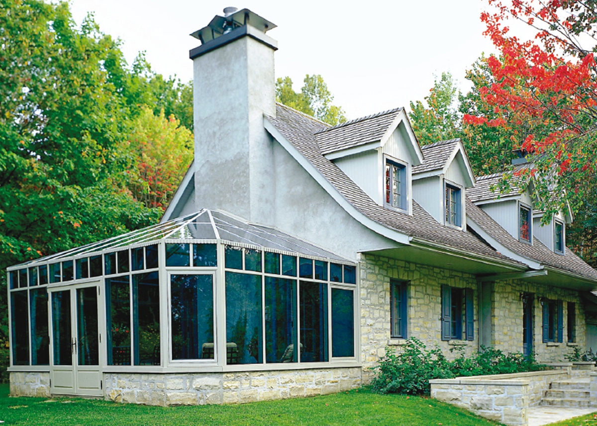 solarium sur mesure avec toit en verre