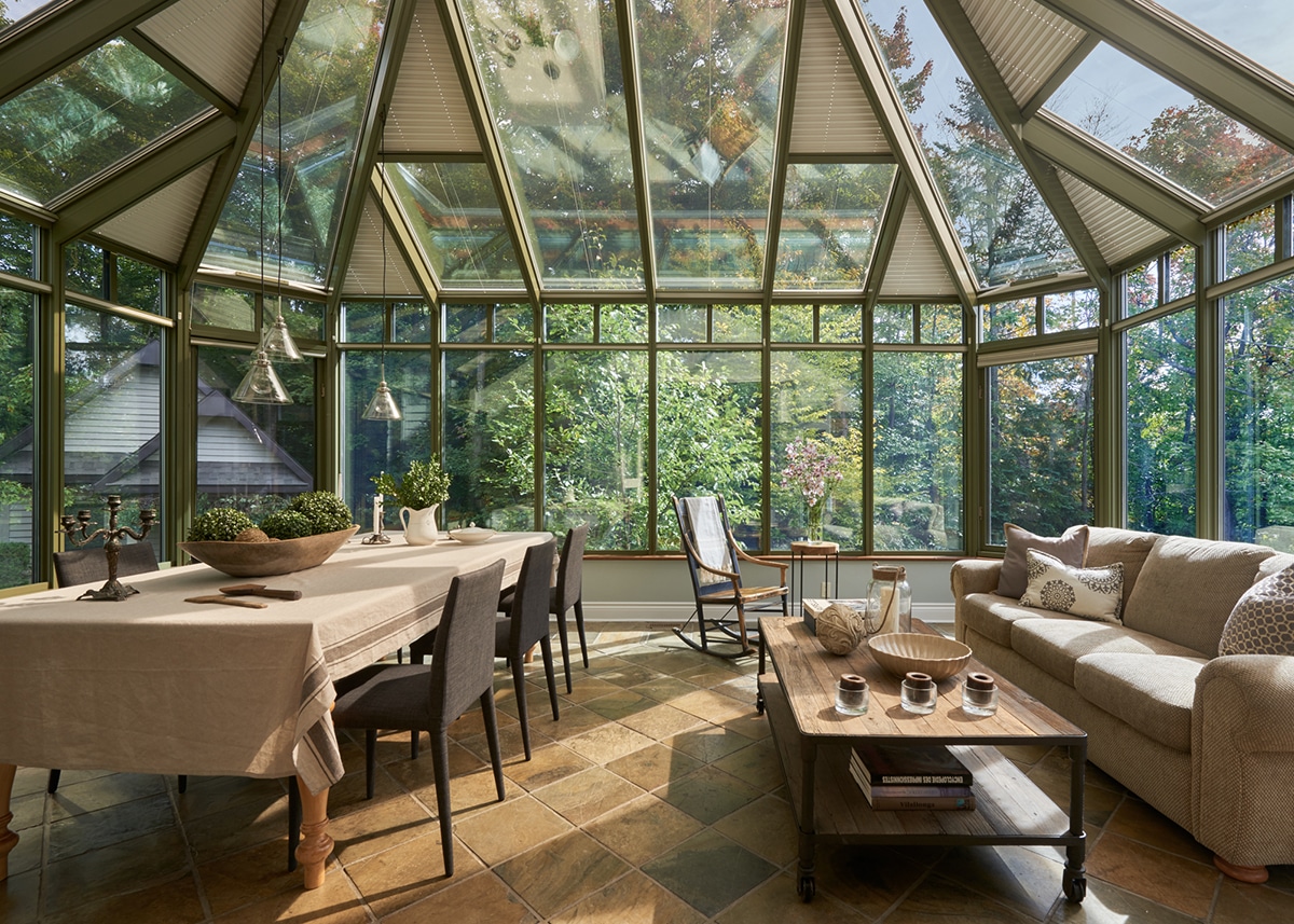 solarium sur mesure avec toit en verre