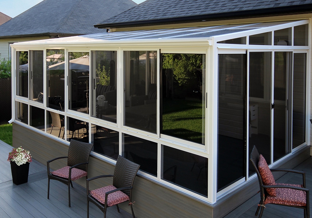 véranda en verre et aluminium